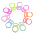 thumbnail image 1 of 10 Unids Colorido Botón De Silicona Chupete Titur Clip Adaptador Para s Sunnimix Anillos de chupete de silicona, 1 of 8