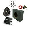 Kicker 12 Comp Sub DXA2501 Amp with Grill,Amp Kit, Truck Enclosure Bundle