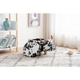 thumbnail image 2 of Animal Cow Storage Upholstered Kids Ottoman Black, 2 of 5