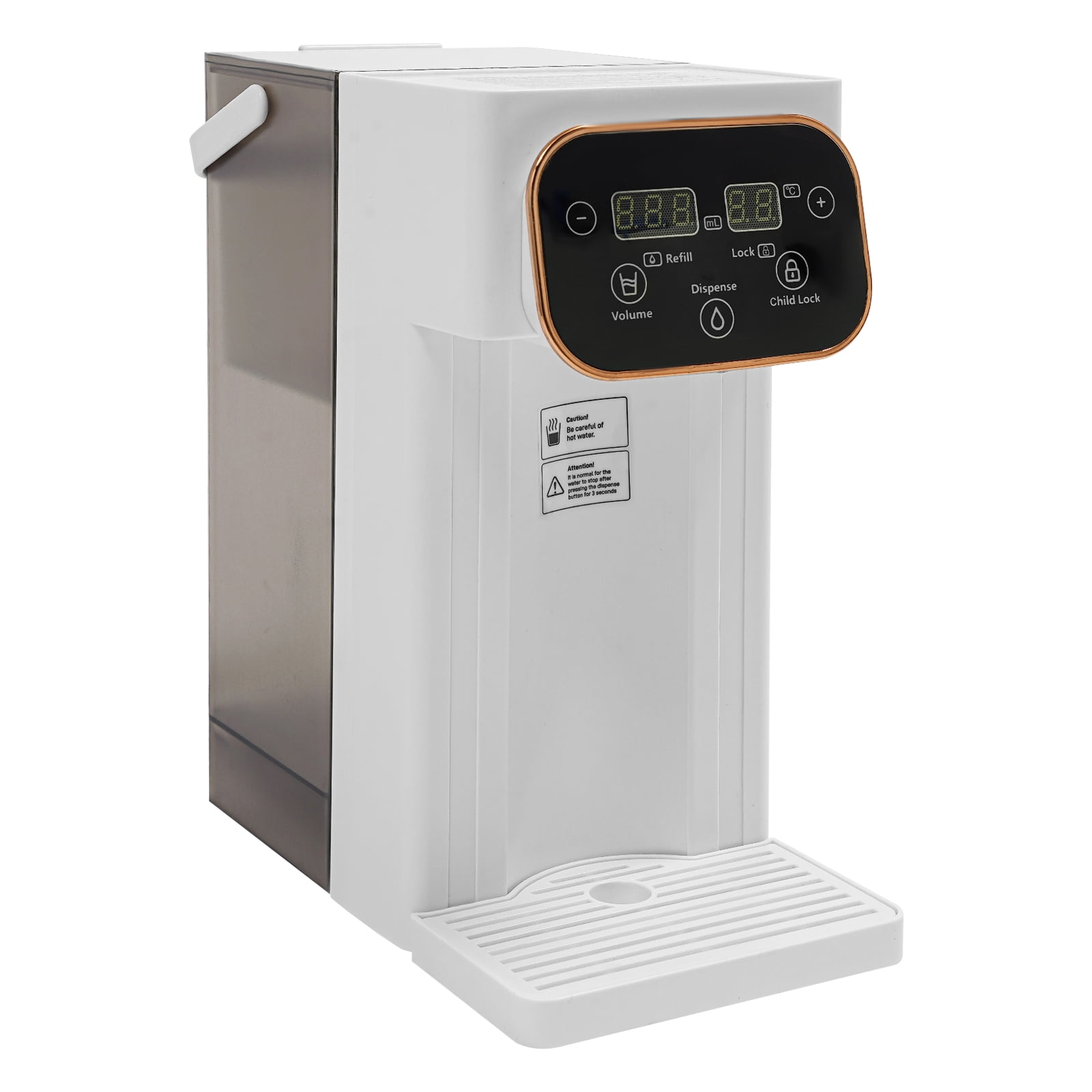PP Adjustable Instant Hot Water Dispenser Countertop Hot Water Dispenser Instant Water Boiler with Child Lock Filter Cartridge Design 101.44oz Large Water Tank
