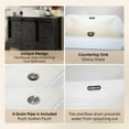 thumbnail image 4 of 48" Bathroom Vanity with Ceramic Sink Freestanding Storage Cabinet w/ 7 Drawer(Ship in 2 Boxes), 4 of 10