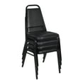 thumbnail image 5 of Kee 30" Square Breakroom Table- Mocha Walnut/ Chrome & 4 Restaurant Stack Chairs- Black, 5 of 5