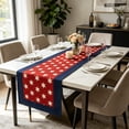 thumbnail image 4 of Miwamany Anniversary of Independence Day Table Runner, Star-Printed American Style Linen Table Runner, Patriotic Dining Decor for Home Kitchen Coffee Table, 4 of 6