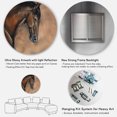 thumbnail image 5 of Designart 'Close Up Portrait Of A Brown Bay Horse' Farmhouse Circle Metal Wall Art 11x11 - Disc of 11, 5 of 5