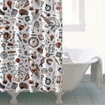 thumbnail image 4 of Math Equations Science Icons White Pattern Shower Curtain 84"x72" ,Bathroom Decorative Shower Curtains Set with 12 Hooks,Modern Waterproof Washable Shower Curtain, 4 of 6