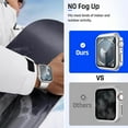 thumbnail image 4 of KOMI Waterproof Case for Apple Watch, 44mm SE (2nd Gen) Series 6 5 4, Tempered Glass Face Cover Accessories Silver, 4 of 7