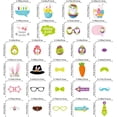 thumbnail image 4 of Easter Photo Booth Props with Stick, Photobooth Kit Bunny Ears Rabbit Chick Eggs Selfie Props Party Supplies Backdrop Decorations, 4 of 4