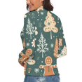 thumbnail image 3 of Ginger Christmas Tree Women's Turtleneck Sweater Long Sleeve Ribbed Fitted Turtle Neck Casual Fall Winter Collection Top 2XL, 3 of 4