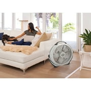Lasko Wind Machine 20 Pivoting Floor Fan with 3 Speeds, Gray, A20301