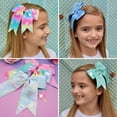 thumbnail image 5 of 4 PCS Unicorn Big Hair Bows for Girls with Shiny Glitter, 5 of 9