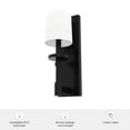 thumbnail image 7 of Hunter - Briargrove 1-light Matte Black, Small Sconce Light, Dimmable, Formal Style, for Bedrooms, Kitchens, Dining, Living Rooms - 19692, 7 of 7