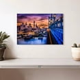 thumbnail image 2 of Elephant Stock Philadelphia Sunset Horizon Wall Art - Horizontal Canvas Wall Art - Living Room Wall Decor - City Canvas - Pink And Purple Decor - 12" x 8", 2 of 8