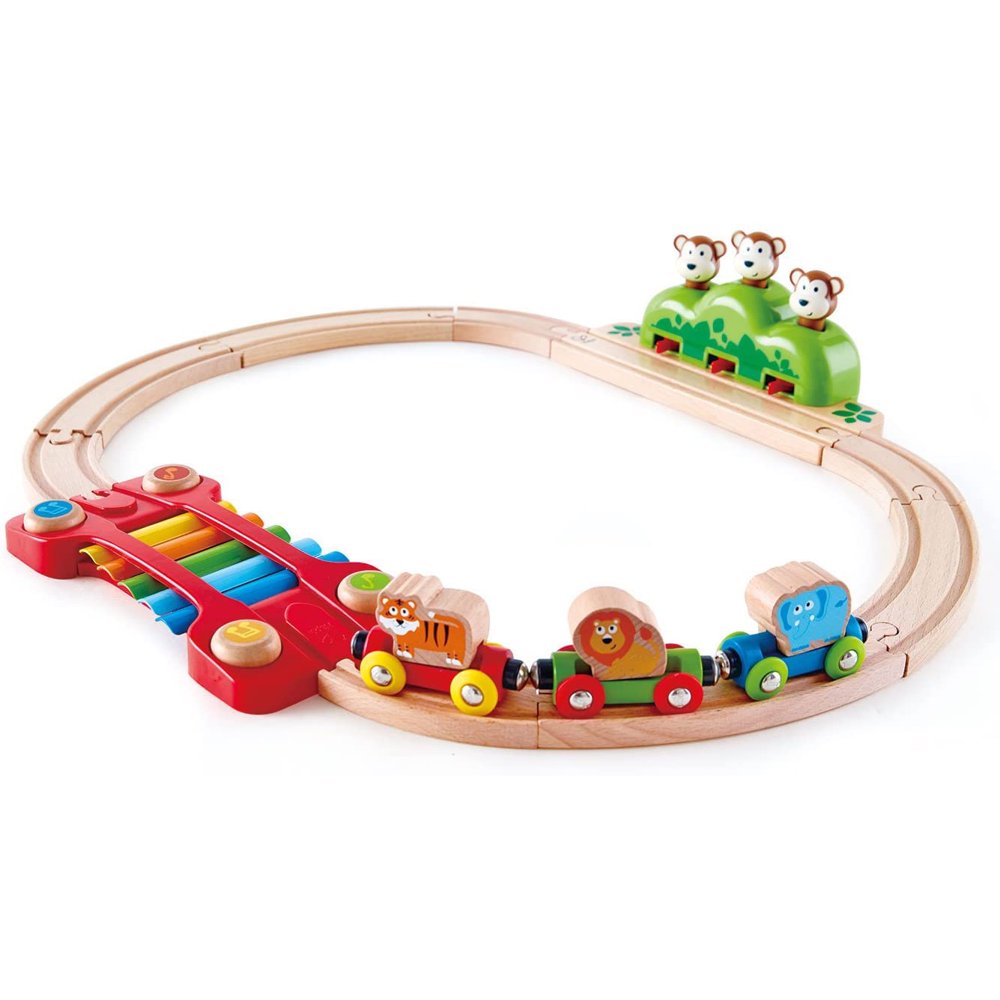 Hape Music and Monkey Fun Railway Train Toy w/Xylophyone Track for