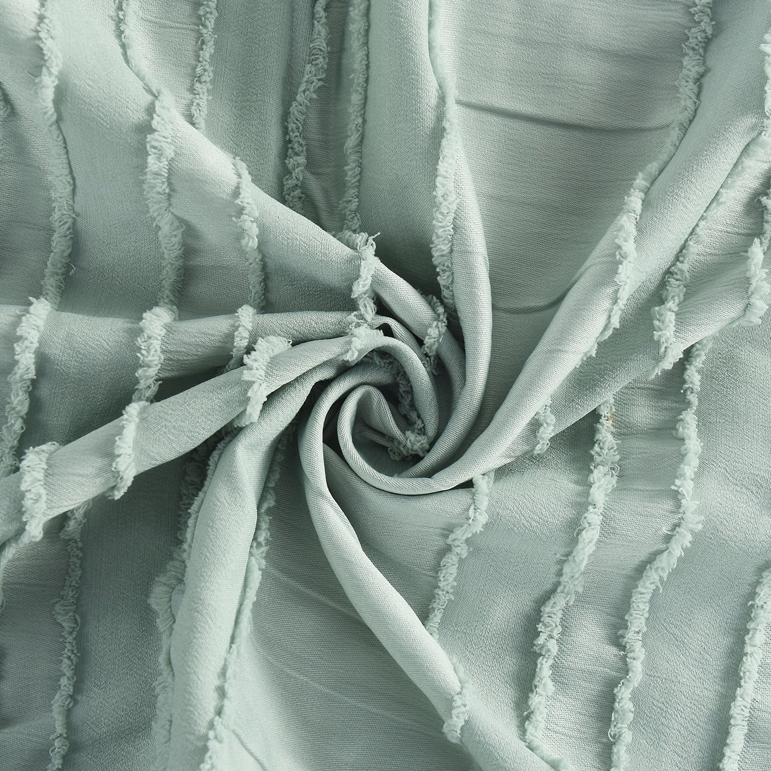 Evjk Bubble Yarn Cut Fabric Shower Curtains for Bathroom, 72"x72",Dusty Green