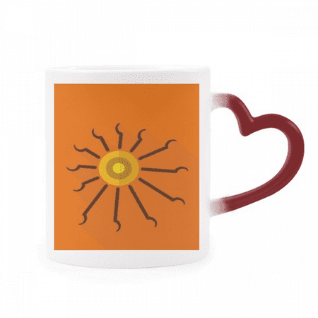 

Ancient Egypt Scarab Art Pattern Heat Sensitive Mug Red Color Changing Stoneware Cup