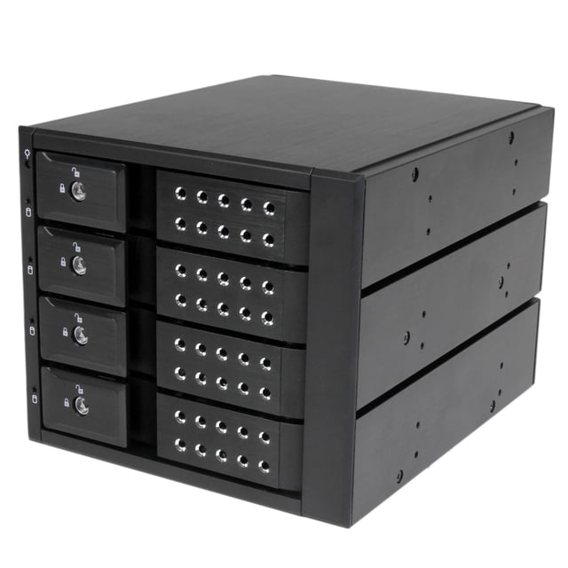 Placa base de rack móvil StarTech.com de 4 compartimentos para discos duros de 3,5"