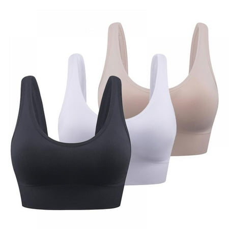 

Valcatch Womens High Impact Racerback Sports Bra - Padded Wirefree Workout Sports Bra 3 Pack