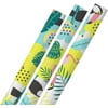 Hyjoy Tropical Cactus Flamingos Wrapping Paper for All Gift Wrap Occasions 3 Sheets-23 inch X 58 inch Per Sheet