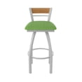 thumbnail image 5 of 881 Revelle 25" Swivel Counter Stool with Anodized Nickel Finish, Medium Back and Graph Parrot Seat, 5 of 5