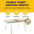 thumbnail image 4 of Cute Pig Table Cloths for 8 Foot Rectangle Tables, Yellow Sunflowers Beige Wooden Vintage Art Patio Waterproof Elastic Fitted Tablecloths, Washable Rectangular Table Cover for Camping, 4 of 8