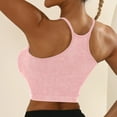 thumbnail image 4 of Brasier Sujetadores Deportivos de Tela de Mantequilla para Mujer, de Punto, Acolchados, Push up, Cómodos, Espalda Cruzada, Tirantes Finos, para Entrenamiento, Yoga, Gimnasio, Fitness Mediana, 4 of 6