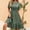 *Green, variant on ClodeEU Women's Polka Dot Print A Line Midi Dress,Round Neck Short Sleeve High Waist Dress Blue,Women's Plus L