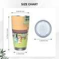 thumbnail image 4 of Zofaai Bluey Pattern 20OZ Car Cup, Stainless Steel Vacuum Insulated Water Cup with Lid and Straw, Suitable for Sports and Outdoor-Straw Three-piece Set, 4 of 8