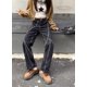 thumbnail image 4 of Pantalones vaqueros de estilo Retro para mujer, Jeans sueltos de nicho con piernas anchas, Pantalones rectos antiguos informales de cintura alta, 4 of 4