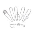 thumbnail image 2 of Broche de mujer Hugo de cristal Artificial 6 piezas, 2 of 10