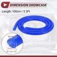 thumbnail image 5 of Unique Bargains 1 Pcs for Air and Water Silicone Vacuum Tubing Hose High Temperature Automotive Vacuum Line 3.3Ft 1/4" 6mm ID 2.5mm Thickness Blue, 5 of 8