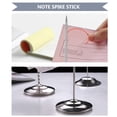 thumbnail image 3 of 1pc Barra de acero inoxidable Barra de papel Soporte de memo de billete de billete de recibo Nota Stick Spike (Plata), 3 of 6