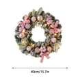 thumbnail image 2 of Christmas Wreath with Luminous Light Strip - 12"/16"/20" Sizes, Premium Needles/Red Branches for Christmas Front Door Decor & Christmas Home Decor, 2 of 5