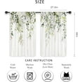 thumbnail image 2 of Sage Green Eucalyptus Leaves Kitchen Curtains Flower Watercolor Floral Spring Botanical Rod Pocket Plant Cafe Curtains for Bathroom Living Room Window Drapes Treatment Fabric 27.5 x 39 Inch, 2 of 4