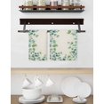 thumbnail image 3 of Sage Green Eucalyptus Kitchen Dish Towels for Drying Dishes Set of 4, Spring Summer Leaves Rustic Burlap Waffle Weave Microfiber Hand Tea Bathroom Towels Quick Dry & Absorbent Towel 15.7x23.6, 3 of 7