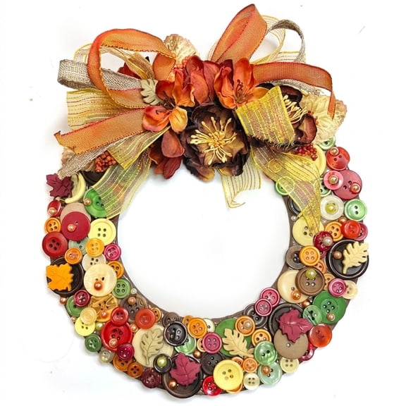 DIY Autumn Button Wreath Craft Kit – Fall Home Decor