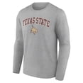 thumbnail image 2 of Men's Gray Texas State Bobcats Campus Long Sleeve T-Shirt, 2 of 3