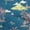 Blue, variant on oneOone Georgette Viscose Lime Fabric Tropical Beach Sewing Material Print Fabric By The Yard 42 Inch Wide