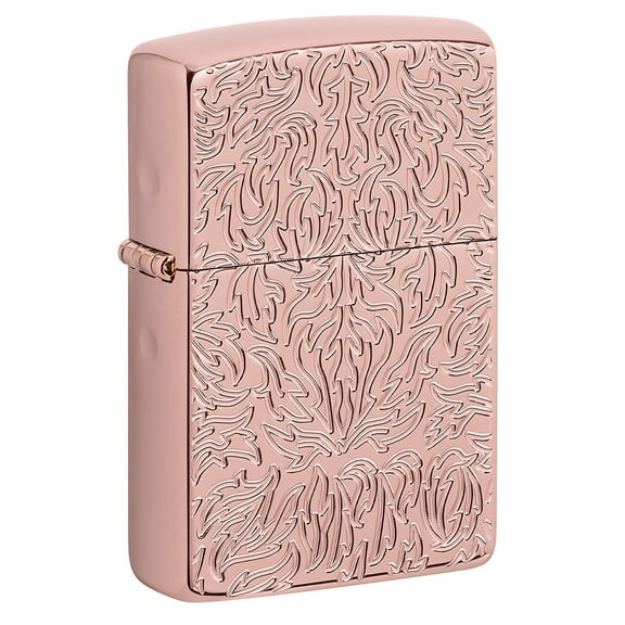 Zippo Armor Rose Gold Zippo Carved Design Pocket Lighter
