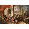 thumbnail image 3 of Johann Heiss 24x17 Black Modern Framed Museum Art Print Titled - The Continence of Scipio (1700), 3 of 5
