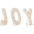 thumbnail image 6 of Northlight LED Lighted Twinkle "Joy" Metal Wire Outdoor Christmas Decoration - 16" - Gold, 6 of 9
