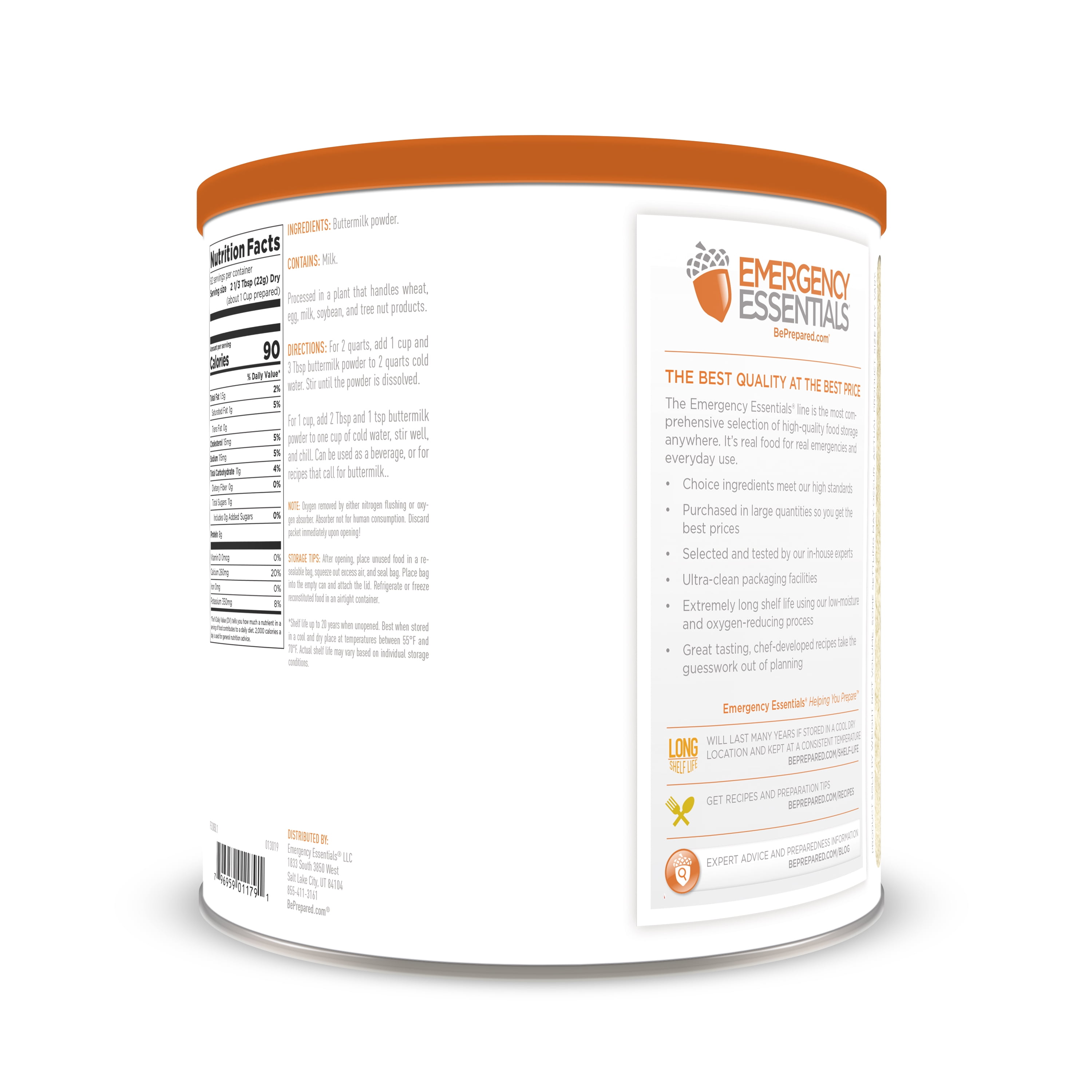 Emergency Essentials Buttermilk Powder 4 Lbs Walmart Com