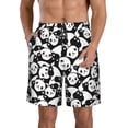 thumbnail image 1 of Honeii Cute Panda (3) Print Men's Casual Shorts with Drawstring,Swim Trunks Quick Dry Beach Shorts-Medium, 1 of 6