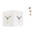 thumbnail image 1 of Reloj de pared de doble cara,Reloj de pared de esquina de doble cara para decoración del hogar,Reloj de esquina de metal con diseño creativo,sin tictac.,Escultura de hojas,Estatua de hoja de, 1 of 8