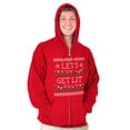 thumbnail image 5 of Ugly Christmas Lights Lets Get Lit Zip Up Hoodie Men's Women's Brisco Brands X, 5 of 5