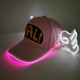 thumbnail image 4 of Gorras de béisbol de Arale aladas de Ángel Rosa LED, cumpleaños, Halloween, navidad, regalos de novia al aire libre, sombrero de béisbol encantador ligero, 4 of 5