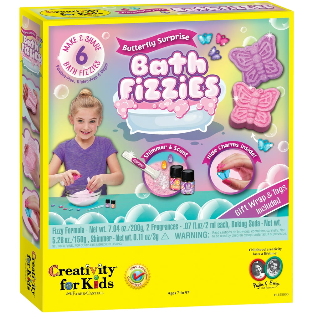 Creativity for Kids Butterfly Surprise Bath Fizzies Child, Beginners