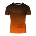 thumbnail image 3 of Mens Short Sleeve T-Shirts Crewneck Pullover Going-Out Tees Tops Boys Casual Gradient Printed Comfort Loungewear Athletic Workout T Shirts, 3 of 4