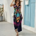 thumbnail image 6 of Tiger Animal Graffiti Pattern Design Sleeveless Dress Summer Clothes for Women Women's Clothing 2025, 6 of 7