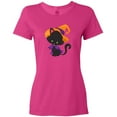 thumbnail image 3 of Inktastic Halloween Cat, Cute Cat, Black Cat, Witch Hat Women's T-Shirt, 3 of 5