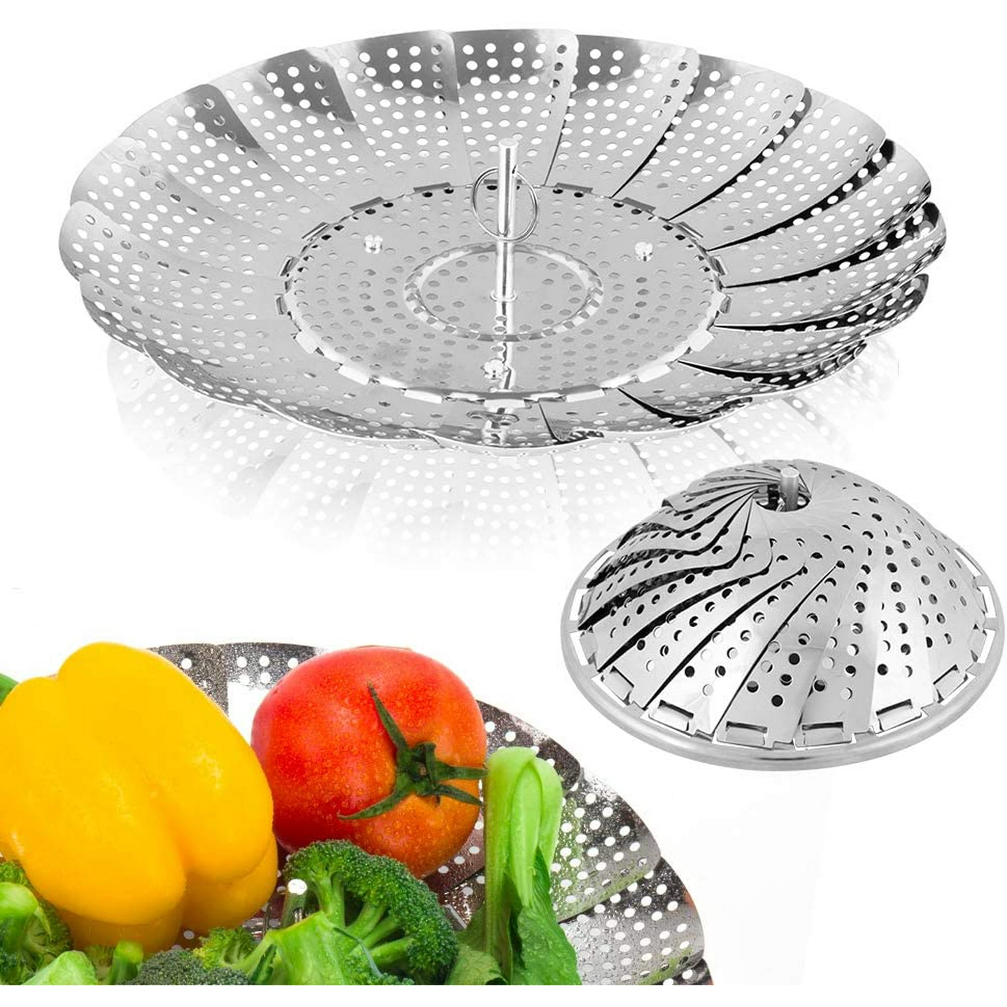 Exquisite Vegetable Steamer Basket, Premium Stainless Steel Veggie Steamer  Basket - Folding Expandable Steamers To Fits Various Size Pot (6 To 10.5)